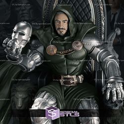 Victor Von Doom on Throne STL Files