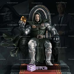 Victor Von Doom on Throne STL Files