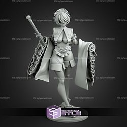 2B Maid 1-7 Nier Automata STL Files