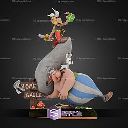 Asterix and Obelix Diorama 300mm STL Files