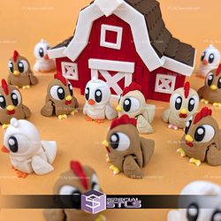 Basic STL Collection Flexi Chicken Duck and Barn