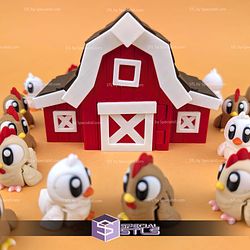 Basic STL Collection Flexi Chicken Duck and Barn