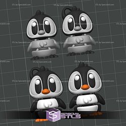 Basic STL Collection Flexi Penguin and Playset