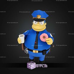 Basic STL Files Chief Wiggum Multipart