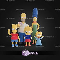 Basic STL Files Marge Simpson Multipart