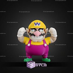 Basic STL Files Wario Super Mario Multipart
