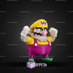 Basic STL Files Wario Super Mario Multipart