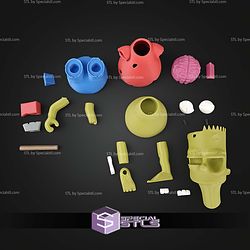Basic STL Files Zombie Bart Multipart