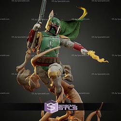 Boba Fett with Monster 1-6 STL Files