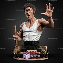 Bruce Lee Portrait Bust 294mm STL Files