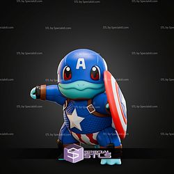 Captain American Squirtle Mashup STL Files