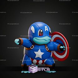 Captain American Squirtle Mashup STL Files