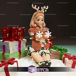 Christmas Snow Ball Sexy Girl STL Files