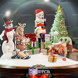 Christmas Snow Ball Sexy Girl STL Files