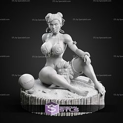 Chun Li Sitting in the Beach STL Files