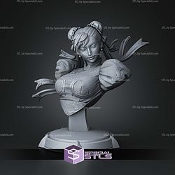 Chun-Li Street Fighter Bust 120mm STL Files