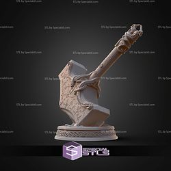 Cosplay STL Files Mjolnir Hammer God of War Ragnarok