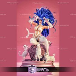 Felicia Darkstalkers White Cat 1-4 STL Files