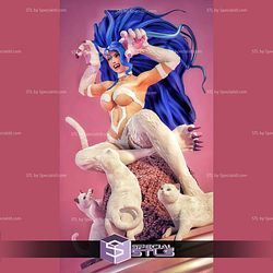 Felicia Darkstalkers White Cat 1-4 STL Files