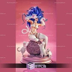 Felicia Darkstalkers White Cat 1-4 STL Files