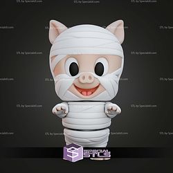 Flexi Porky Mummy Halloween STL Files