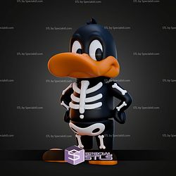Flexi Skeleton Daffy Duck Halloween STL Files