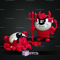 Flexi Taz Devil Halloween STL Files