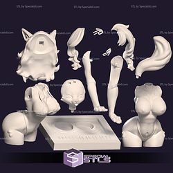 Furrry Fox Pool 150mm STL Files