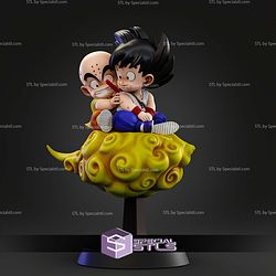 Goku and Krillin Cloud Fly STL Files