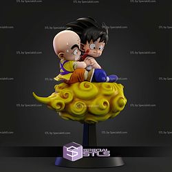 Goku and Krillin Cloud Fly STL Files