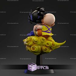 Goku and Krillin Cloud Fly STL Files