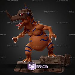 Greymon Digimon V3 Basic STL Files