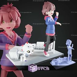 Hiro and Gammamon Digimon STL Files
