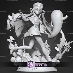 Hutao Ghost 250mm Genshin Impact STL Files