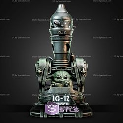 IG12 With Grogu Portrait Bust H350mm STL Files