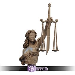 Justice Girl Fanart Bust STL Files