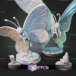 Kaiju Pokemon Butterfree Butterfly STL Files