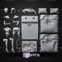 Kneesocks Panty and Stocking on Bed STL Files