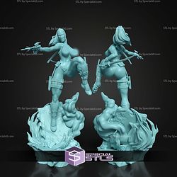 Lady Deadpool in Action NSFW STL Files