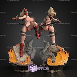 Lady Deadpool in Action NSFW STL Files