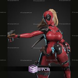 Lady Deadpool in Action STL Files