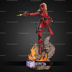 Lady Deadpool in Action STL Files