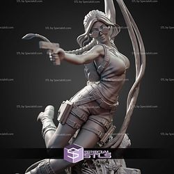 Lara Croft Jungle Action 328mm STL Files