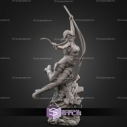 Lara Croft Jungle Action 328mm STL Files