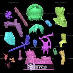 Link Breath of The Wild Chibi 177mm STL Files