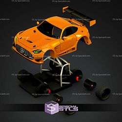 Model Kit Car STL Files AMG GT3 Race Car