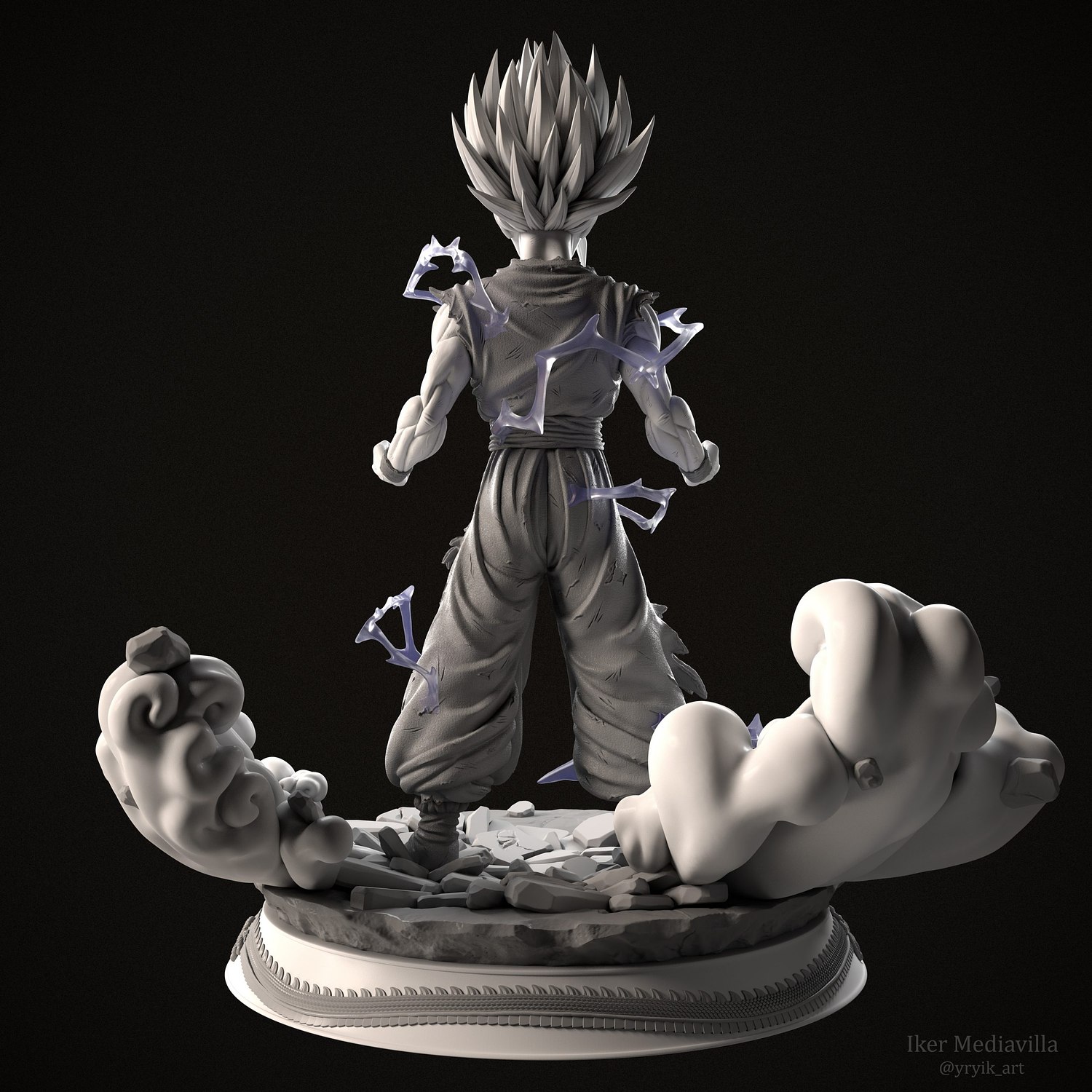 Gohan Ssj2 - Dragon Ball Z - Androides Saga 3D Print Model in