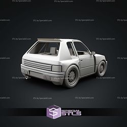 Model Kit Car STL Files Peugeot 205 Turbo 16