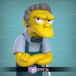 Moe Szyslak The Simpsons 150mm STL Files