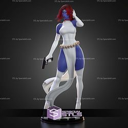 Mystique X Men with Gun H300mm STL Files